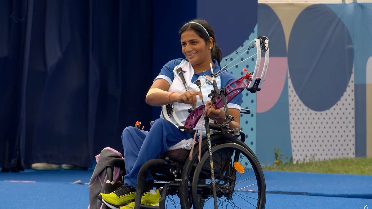 Photo: X | The Khel India : Indian para archer Sarita Kumari.